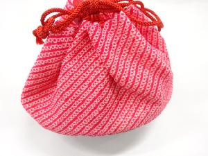 リサイクル　疋田模様竹籠巾着